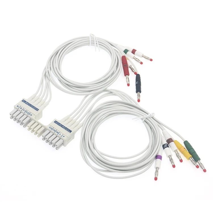 Câble ECG 10 Fils Pour Mortara ELI150/250 - Connecteurs Banana 4.0, 15 Broches