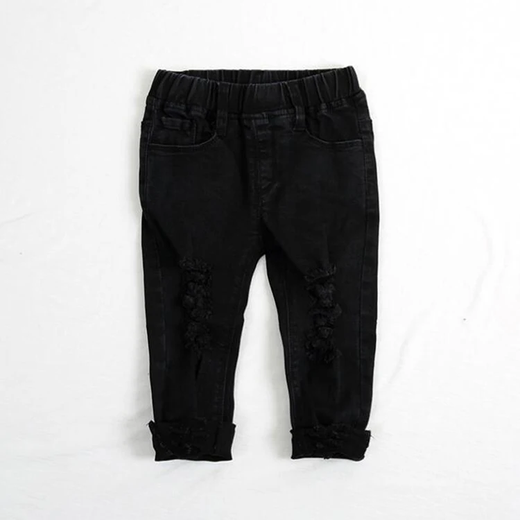 childrens black ripped jeans