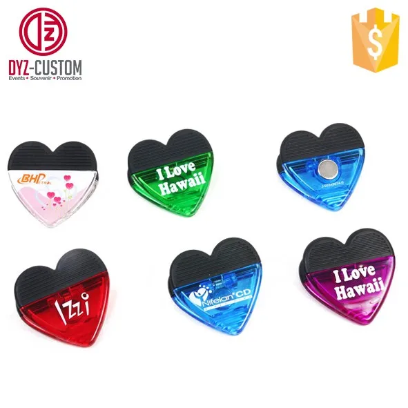 Heart shape plastic magnetic clips.jpg