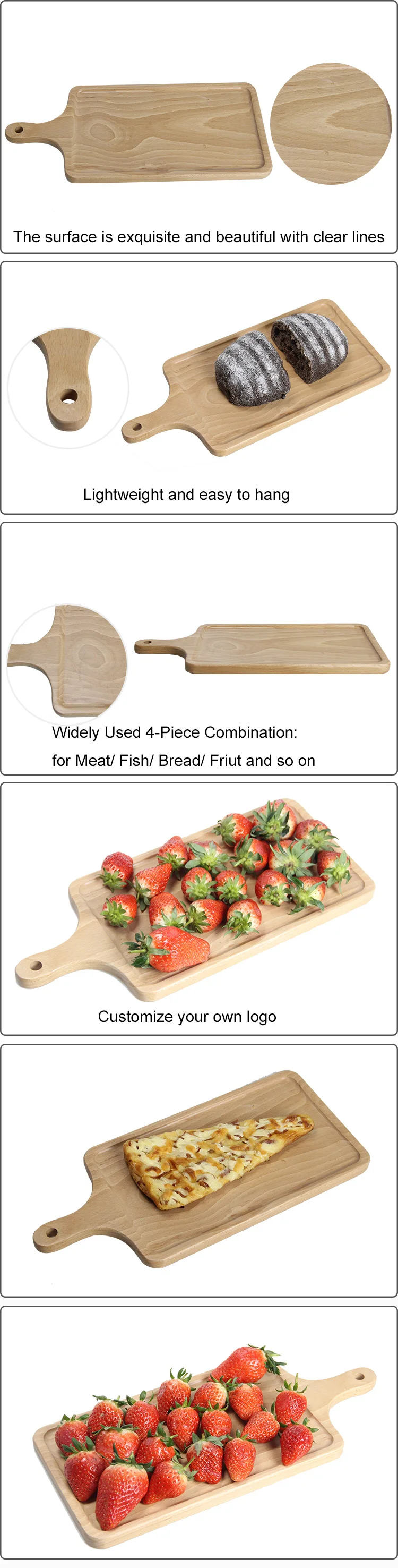 Custom design serving wood tray with cheap price