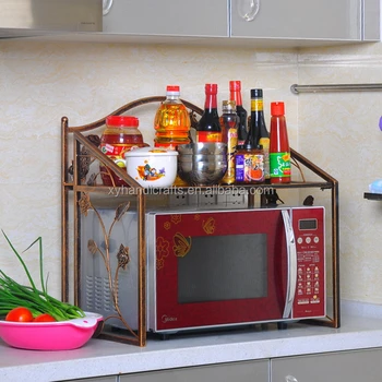 Murah Profesional Dapur Besi Tempa Rak Untuk Microwave Murah Profesional Dapur Besi Tempa Rak Untuk Microwave