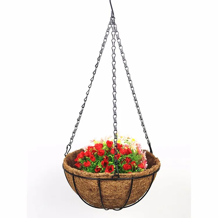 Metal Hanging Planter Flower Pot Mini Pot With Metal Chain For Home And