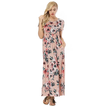 hot pink floral maxi dress