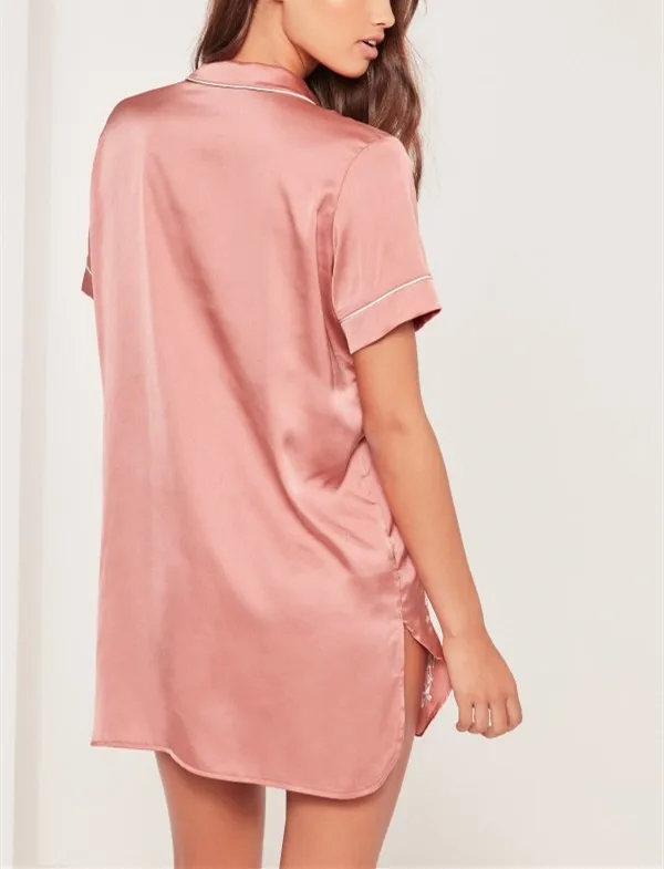 women's satin night shirts