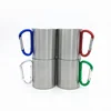 Factory Hot Sale Personalized Sublimation 300ml Stainless Steel Coffee Mug with carabineer Handle
