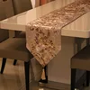 wholesale velvet luxury custom restaurant gold stamping print decoration table runner for wedding