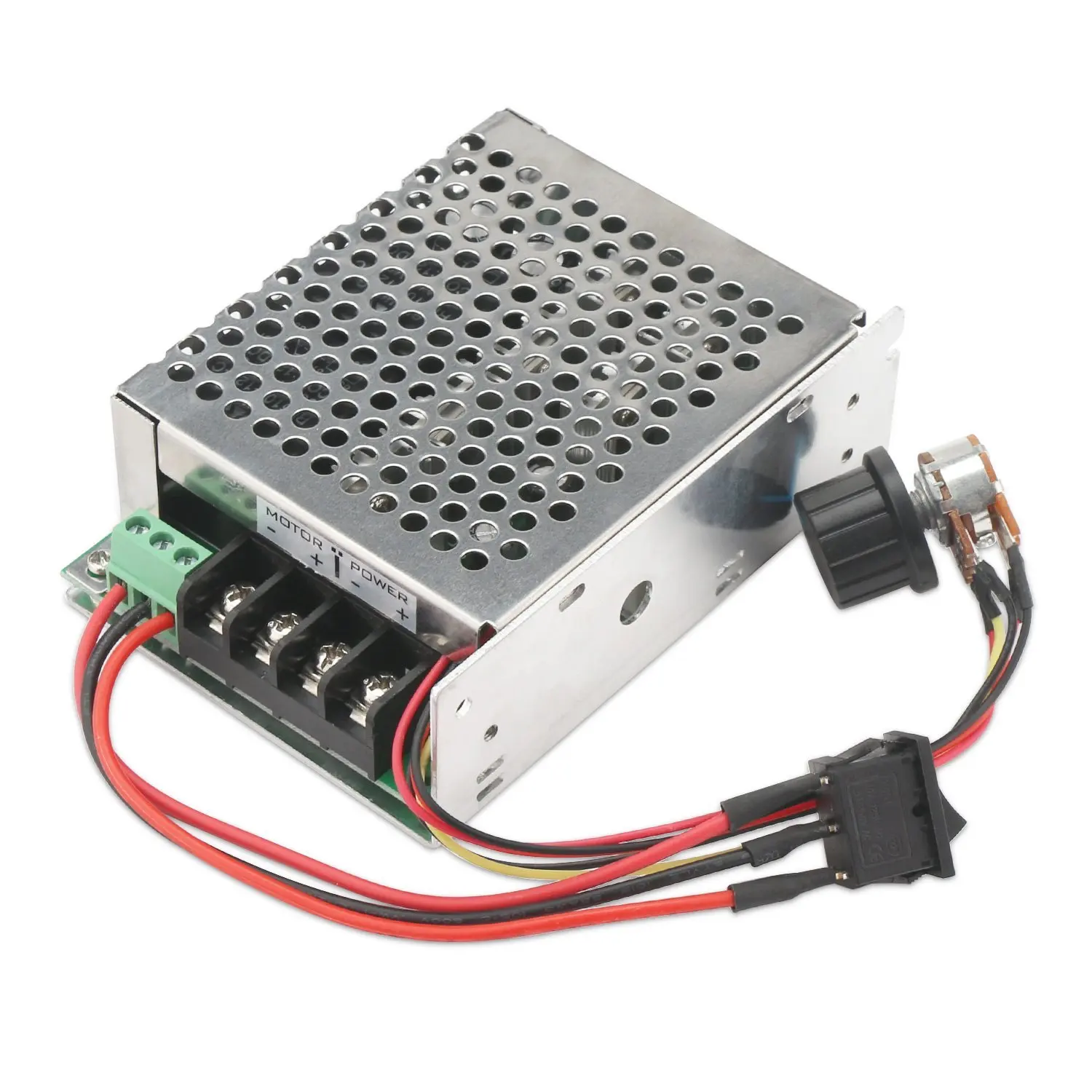 15kHz PWM DC 12V-40V Motor Speed Controller with Normal-Reverse Transfer Switch