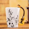 Novelty 3D Guitar Ceramic Cup 220ML Musical Notes Design Coffee Mug Cup Home Office Drinkware Gift Milk Mug