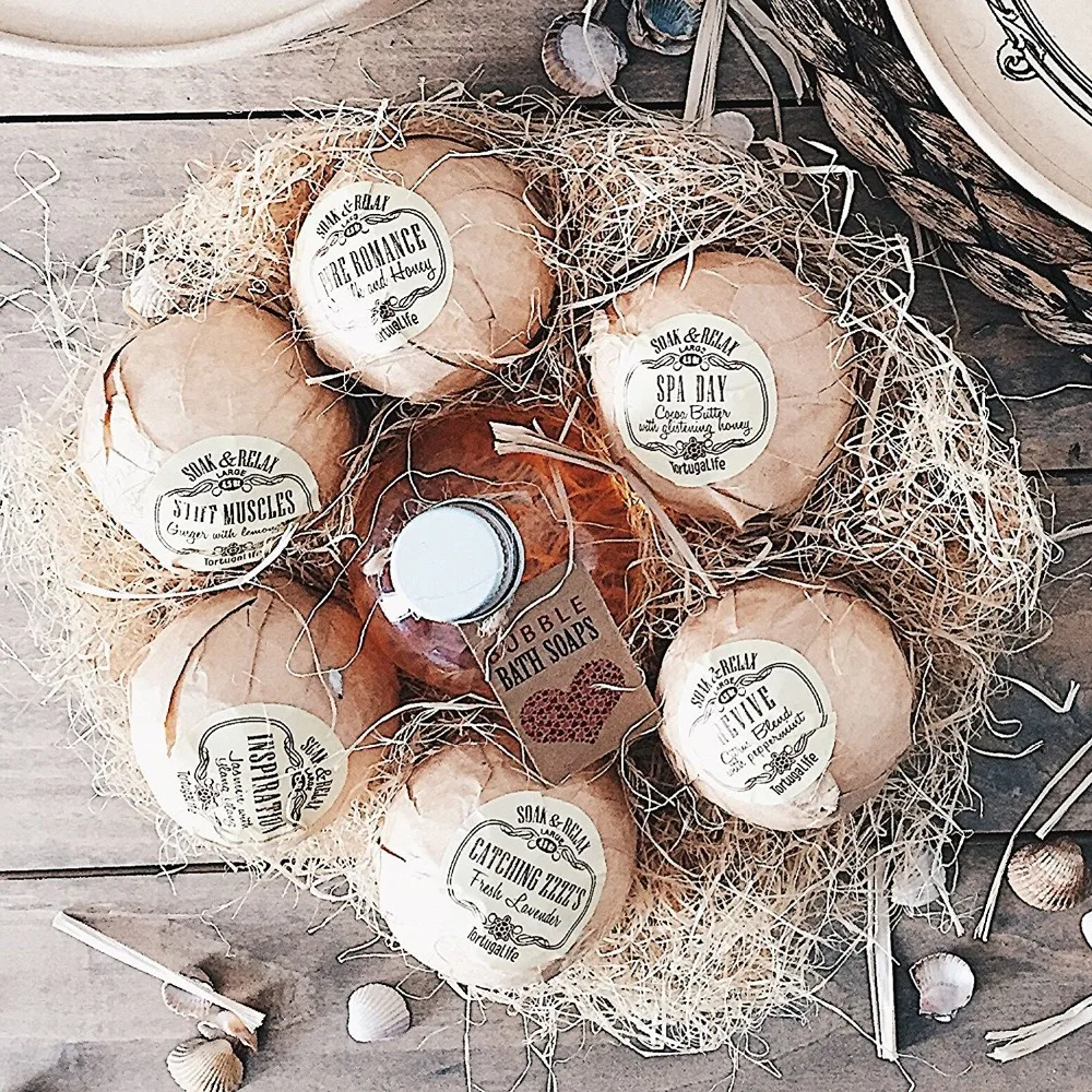 
Customized Bath Fizzer Bombs Gift Packaging 