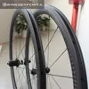 12K Matt finish 38mm Carbon composite clincher road bike wheels 25mm wide aero spokes 700c carbon fiber bike race wheels