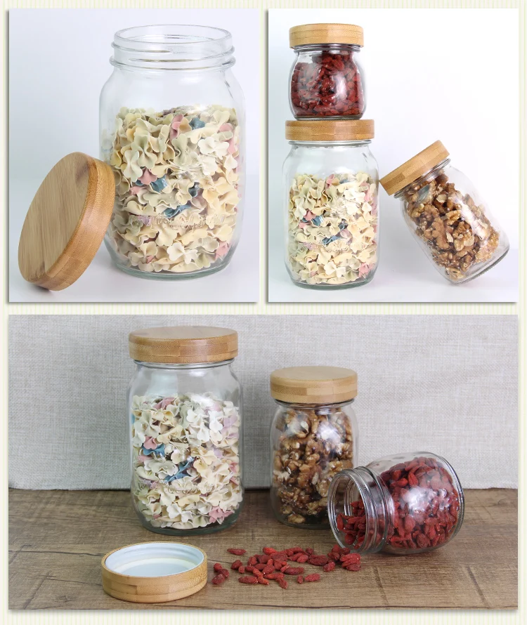 Recycled Beautiful Glass Food Storage Jar Glass Cookie Jar,Glass