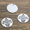 Yoda Charms silver tone May The Force Be With You Pendants 20mm