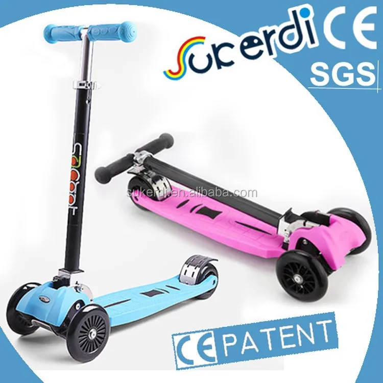 Nuovo Monopattino per Bambini regolabile Scooter 3 ruote LED Sport Xmas Gift