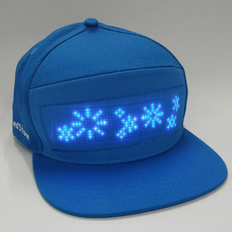 Wholesale Fashion Cheap Programmable Advertising Hat With Led Light