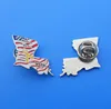 Custom USA country flag design iron stamp butterfly clutch 3D soft enamel lapel pin