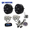 QS 205 72V 6000W 90KMH Small Electric Car Hub Motor Conversion Kits, 2 x 3000w Single Shaft Car Hub Motor and 2 Kelly Controller