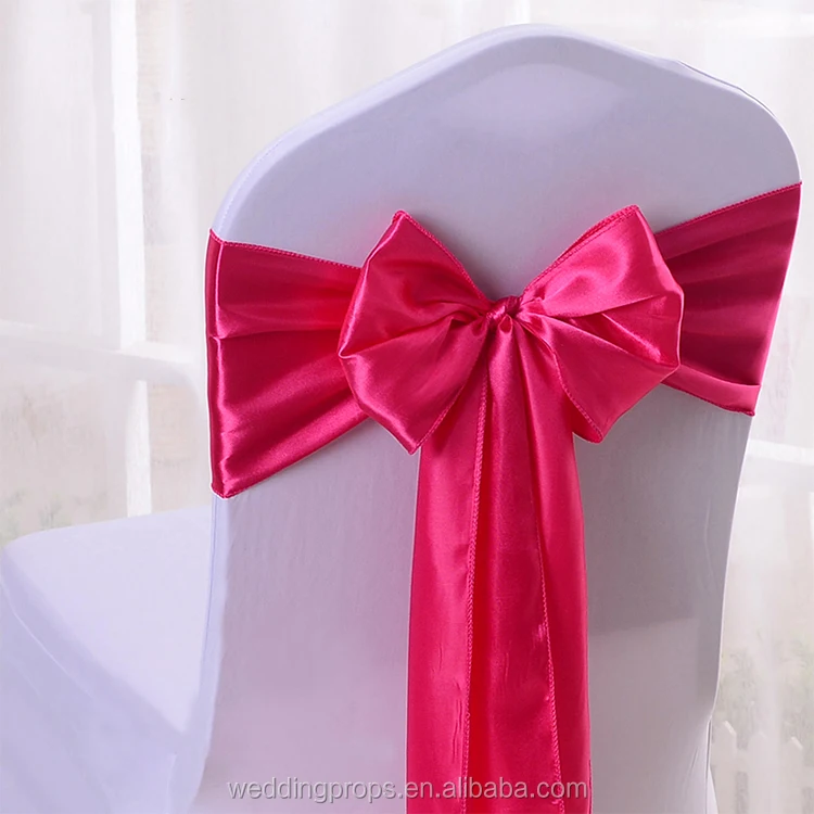 Satin sash-fuchsia