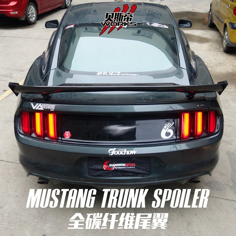 Darwinpro Carbon Fiber Apr Style Trunk Rear Spoiler Gt Wing For 2017 Darwinpro Carbon Fiber Apr Style Trunk Rear Spoiler Gt Wing For 2017 2016 Ford Mustang
