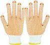 Felling outdoor Working Safety PVC dotted cotton gloves cheap durable good quality durable life construction brick making steel