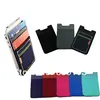 Spandex fabric phone wallet card holder with 3M sticker