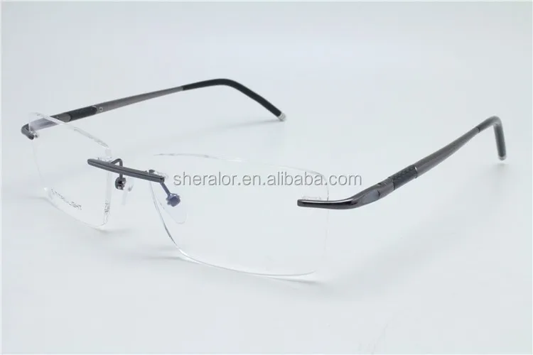 Wholesale Nickelsilver Designer Rimless Trendy High Classic Square