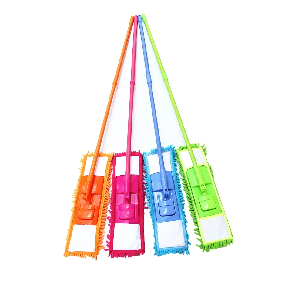 Microfiber Chenille Folding Flat Mop,Adjustable Ceiling Cleaning Flat