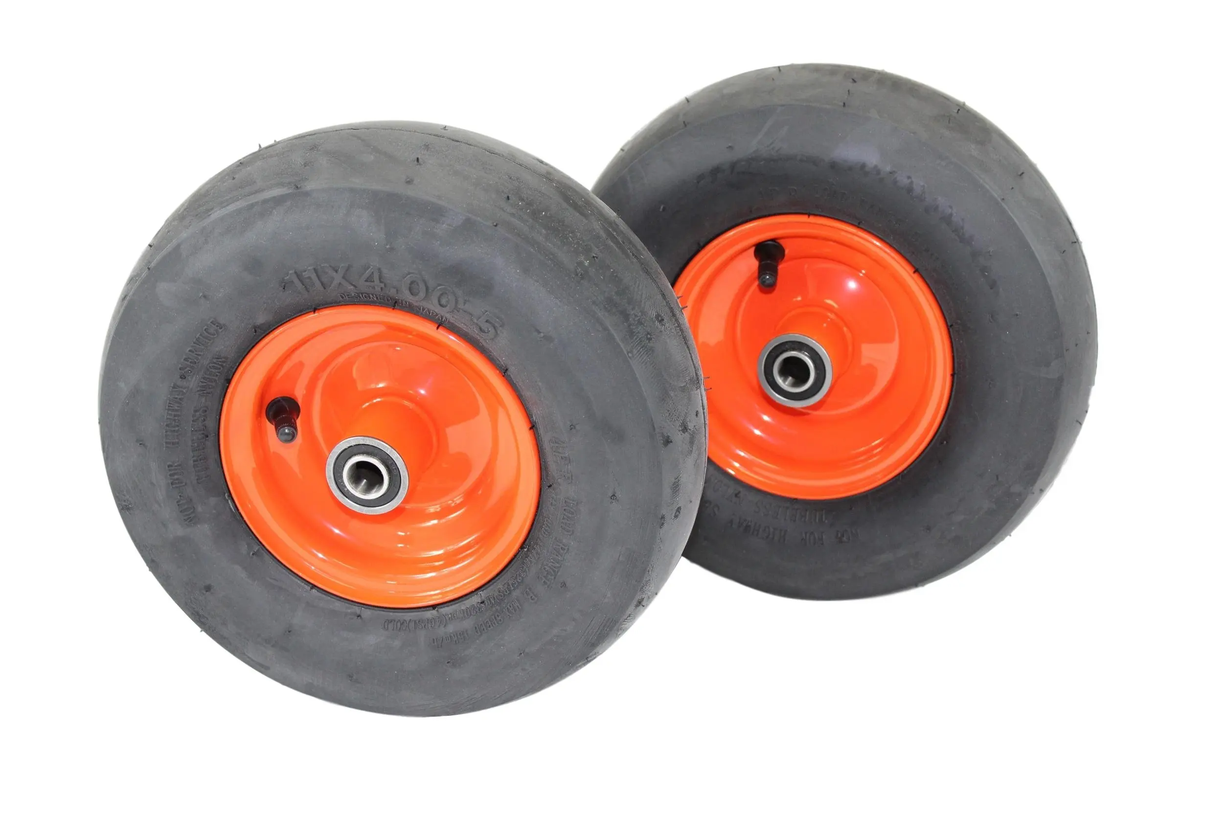 Get Quotations · Antego (Set of 2) 11x4.00-5 Tires & 5.25 Kubota Orange