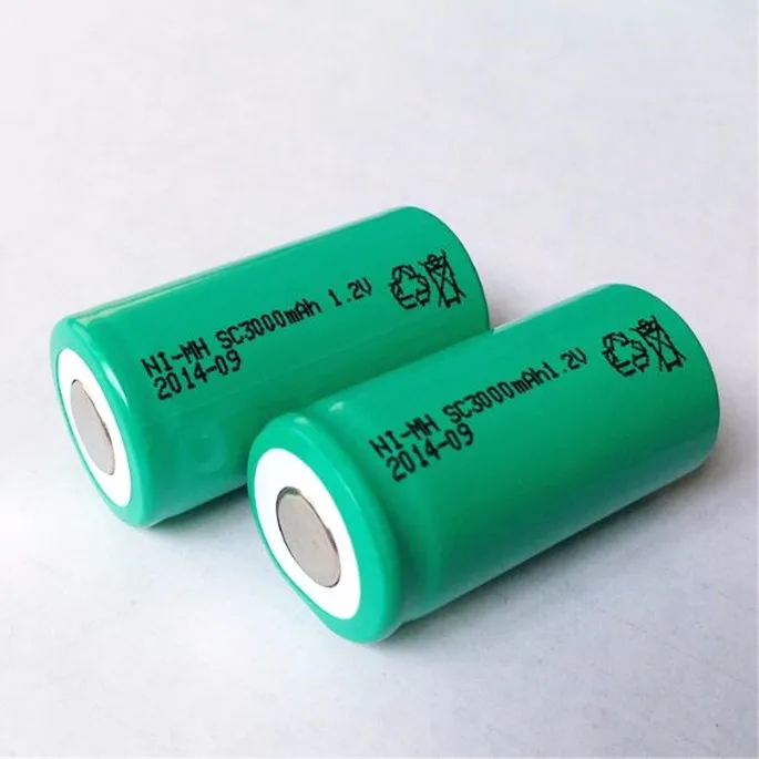 Sc Double Cells Rechargeable Battery Packs 1.2v 3000mah Nimh Battery