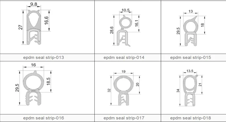 rubber seal strip gasket for truck car auto bus 