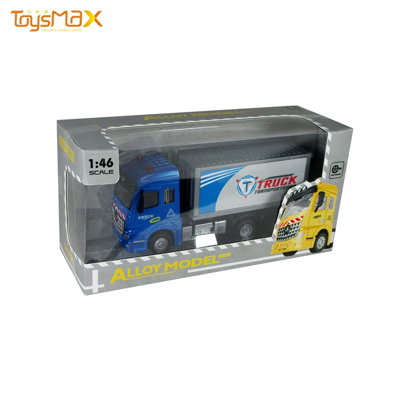 2019 New Europe style 1:46 Scale  Popular Pull Back Metal Transportation Truck Toys Battery operated Die Cast Model Truck