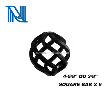 Besi Tempa Keranjang 4 5 8 "od 3 8" Square Bar X 6 desain pagar