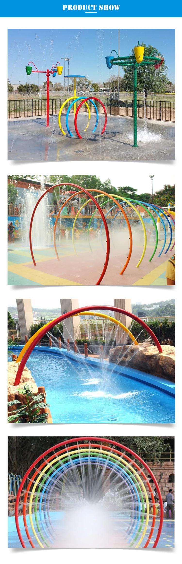 Cheap Price Rainbow Color Funny Impactor Water Park Kids Spa Equipment