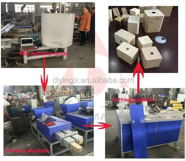 Hot Presses Wood Sawdust Trays Block Machine/pallet Foot Making Machin