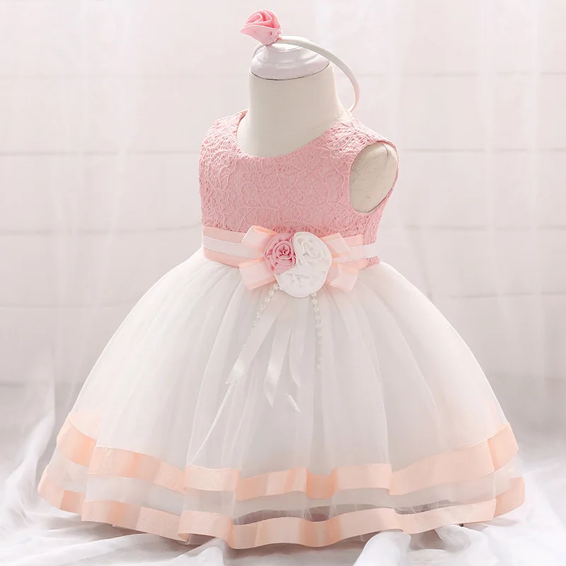 Wholesale Baby Girls Party Dress Children Sleeveless Kids Party Wear