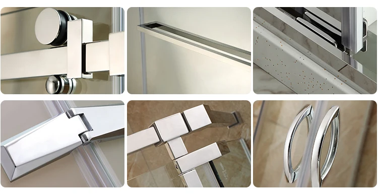 Wholesale price middle sliding shower door 2 sided portable toilet shower room cabin