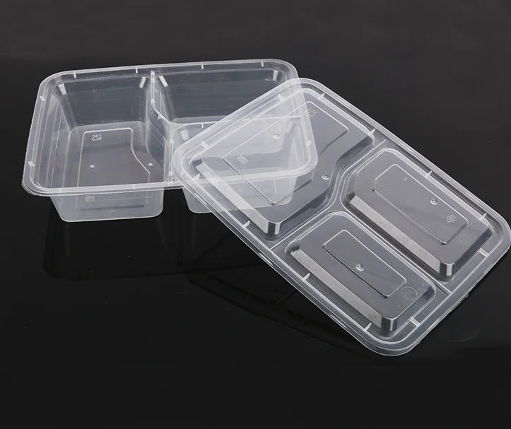 Food Grade Disposable Plastic Take Away Fast Food Packaging Container 3 ...