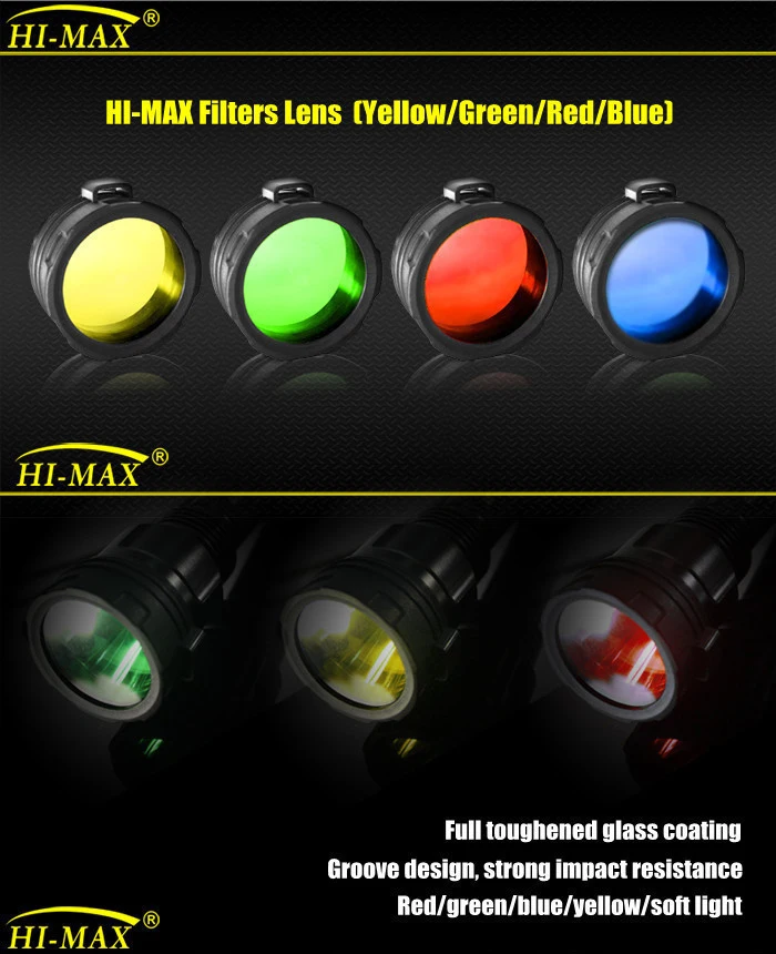 Diving Accessories Multi Color Filters For Flashlights /45mm C8