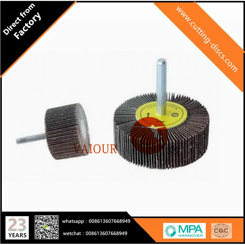 Abrasive Flap Wheel Mop Wheel With Shaft For Stainless Steel And Steel