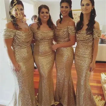 damas de honor rose gold