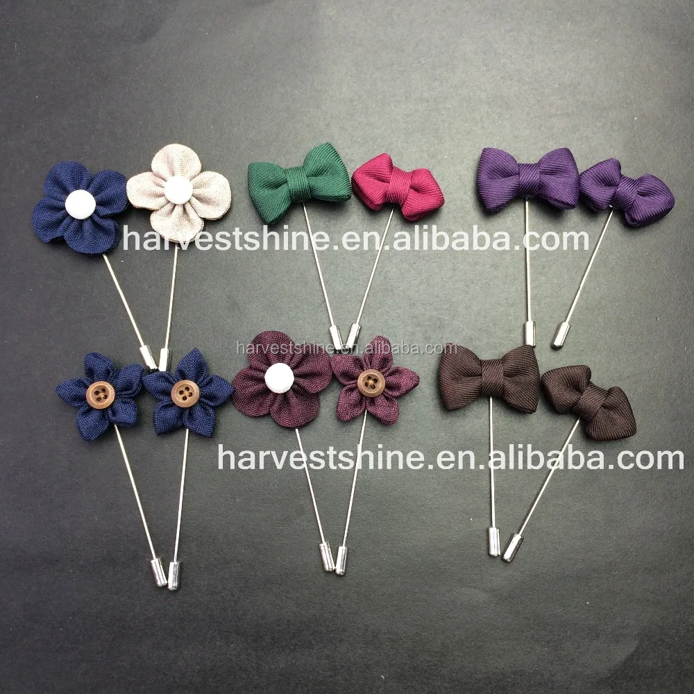 Antique Flower Lapel Pins,Bow Flower Pins,Simple Fancy Men Lapel Flower