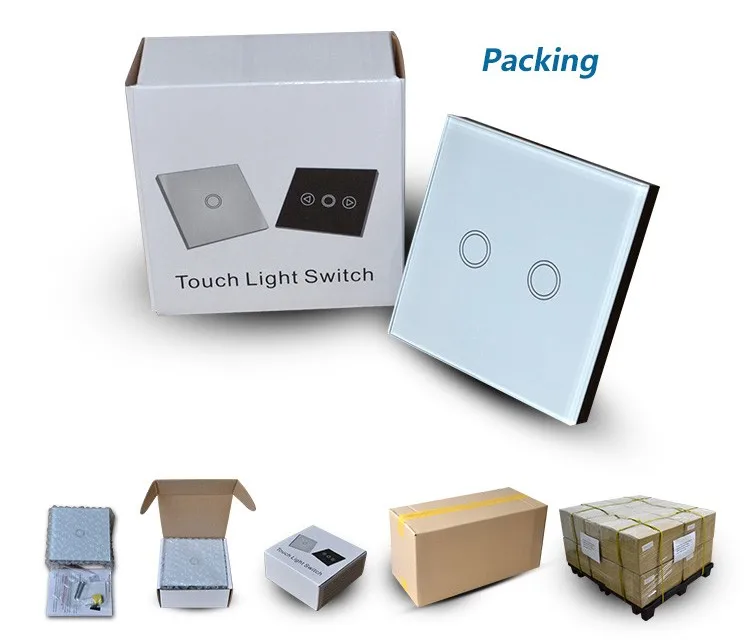 2 Way Dimmer Switch,Us Standard,Glass Panel Touch Screen Dimmer Light