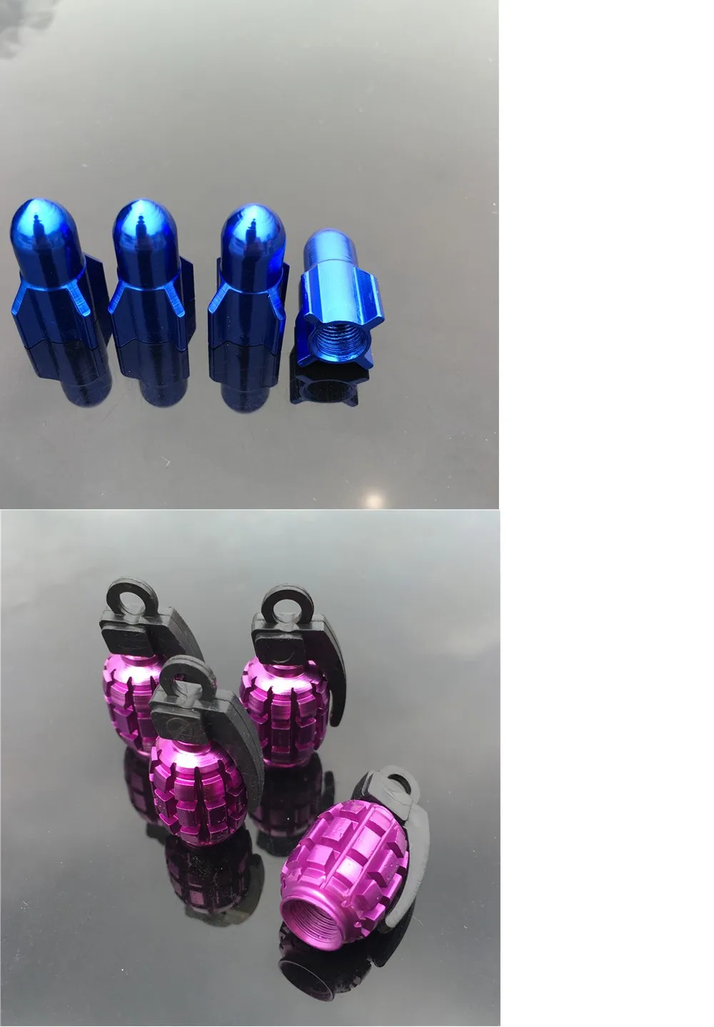 Green Hand Grenade Style  car tire air cap