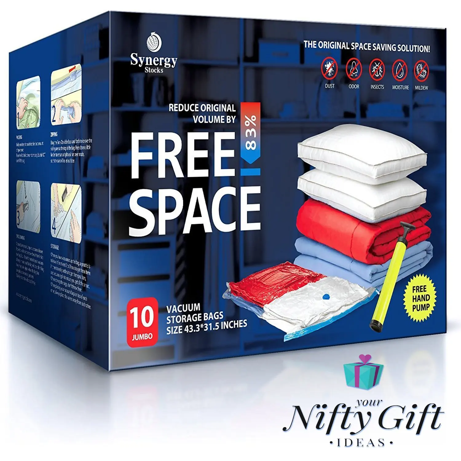 Buy Jumbo Volume Vacuum Storage Bags for Duvets by Pack Mate creates