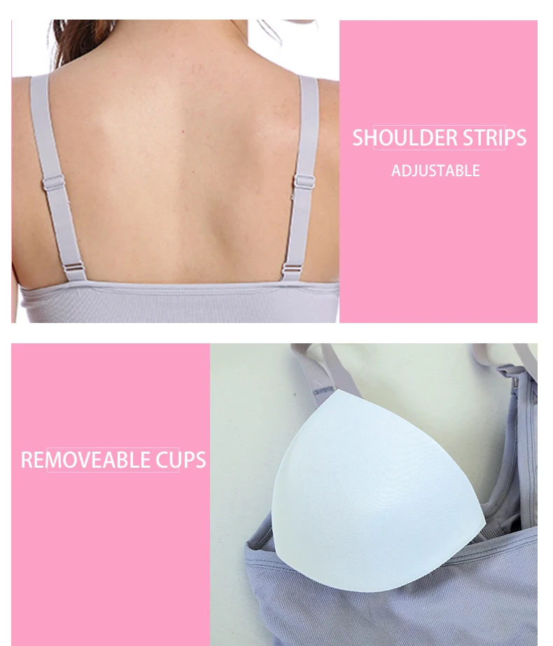 spandex women tank seamless breastfeeding tank nursing top