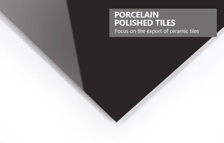 High gloss floor tile 600x600 glossy porcelain super black polished tiles