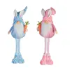 Easter decoration craft wholesale animated rabbit 22 inch standing lovely pink and blue bunny gnome