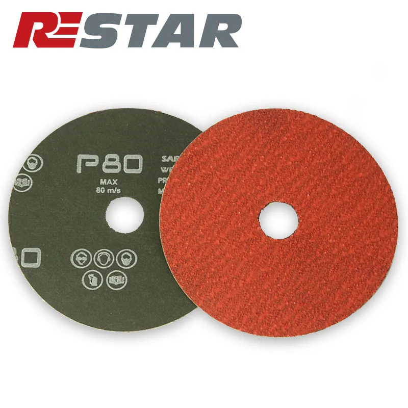 Zirconia Aluminum Resin Fiber Sanding Discs With P24 Grit P120 Grit