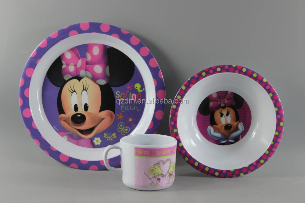 3pcs Melamine Dinner Ware Set For Children