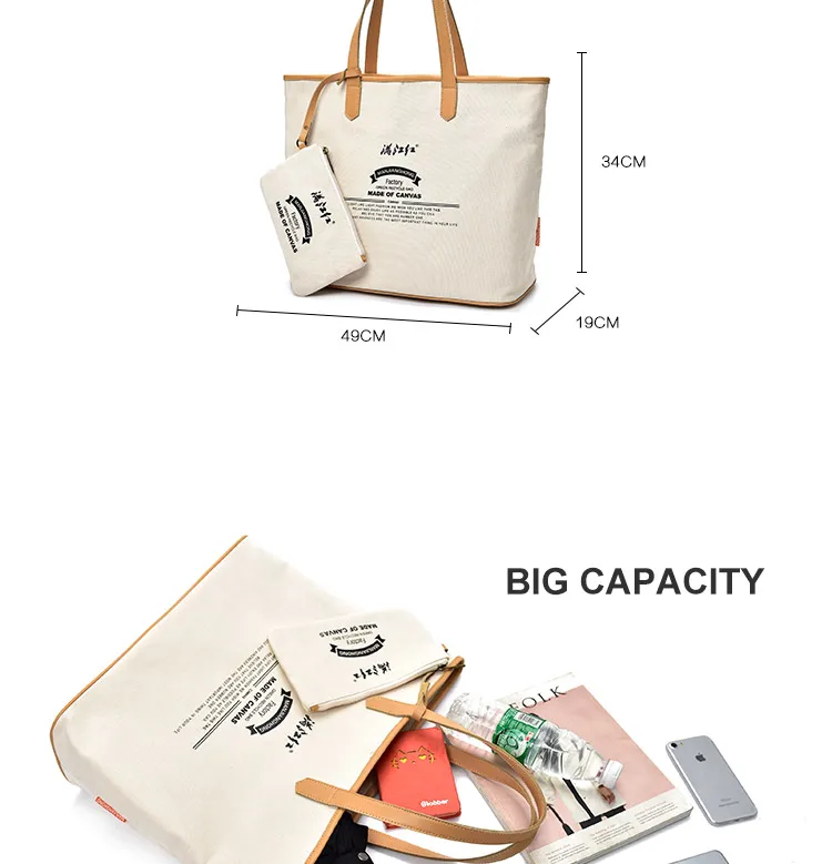 wholesale canvas duffle bag cotton eco friendly shopping bag