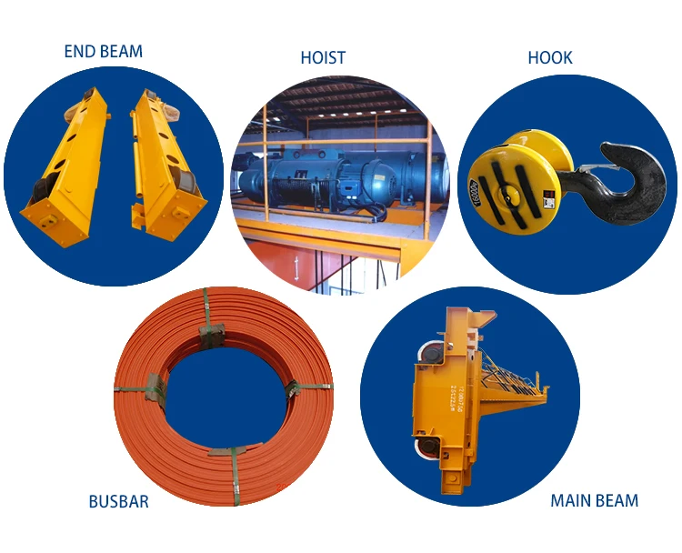 Double gider 15 ton overhead crane with hoist factory